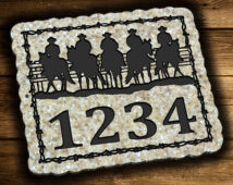 Cowboy Address Plaque